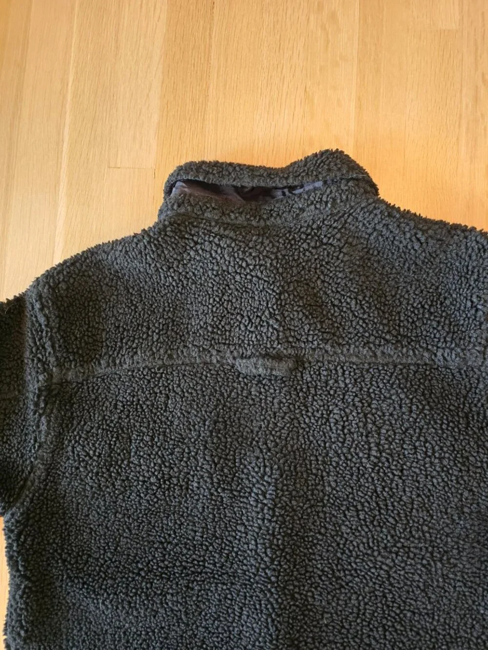 Wear First Men's Large Black Sherpa Fleece Button Down Shirt Jacket